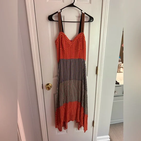 Maeve Anthropologie Women’s 6 Vivienne Maxi Midi Colorful Dress Sleeveless Boho - Picture 2 of 14